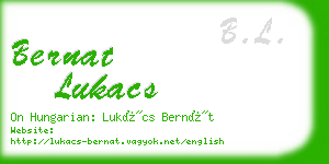 bernat lukacs business card